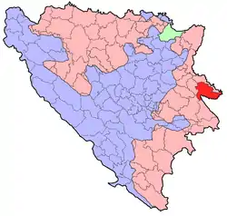 Localização de Srebenica