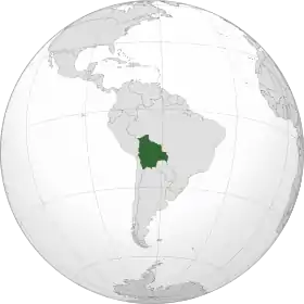 Localização do Bolívia