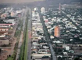 Vista panorâmica de Lucas do Rio Verde pela BR-163