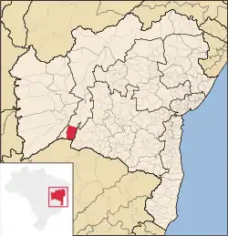 Localização de Carinhanha na Bahia