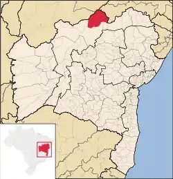 Localização de Casa Nova na Bahia