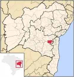 Localização de Jequié na Bahia