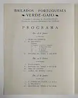 Bailados Verde Gaio, Teatro Nacional de S. Carlos, 1944, p.2