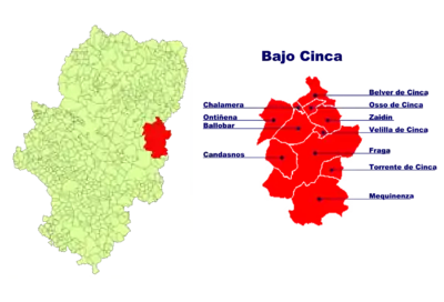 Municípios da Comarca do Baixo Cinca