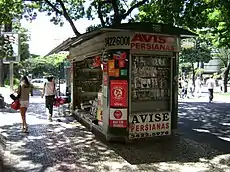 Banca de revista já removida de seu lugar original.