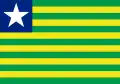 Antiga bandeira do Piauí, utilizada entre 24 de julho de 1922 a 1937, e 1946 a 2005.