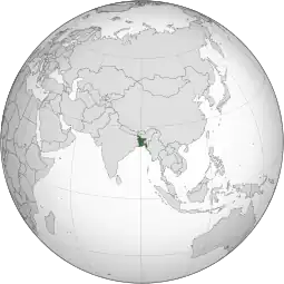 Localização de República Popular do Bangladesh