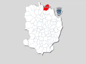 Localização no município de Barcelos