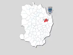 Localização no município de Barcelos