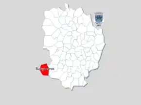 Localização no município de Barcelos