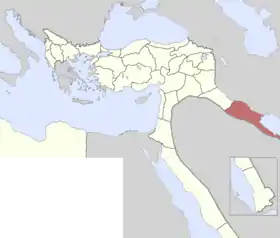 Localização de Vilaiete de Baçorá