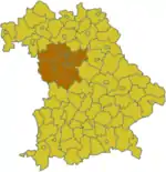 Localização no estado de Baviera
