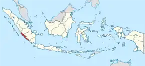 Localização de Benculu na Indonésia