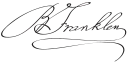 Assinatura de Benjamin Franklin