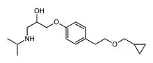 Estrutura química de Betaxolol