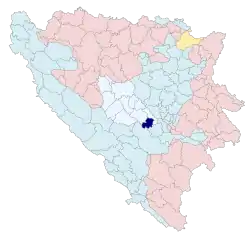 Localização de Kreševo