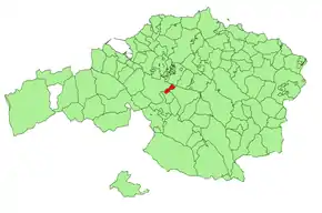 Localização do município de Echévarri na Biscaia