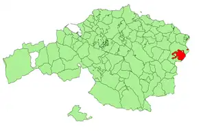 Localização do município de Echevarría na Biscaia