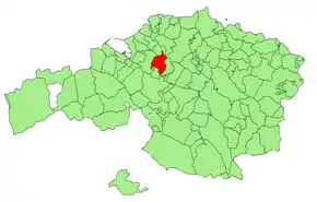 Localização do município de Lujua na Biscaia