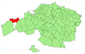 Localização do município de Trucios na Biscaia