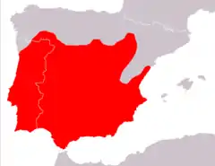 Distribuição de Blanus cinereus