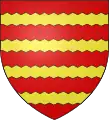 Gules, quatro burelas dentadas Or