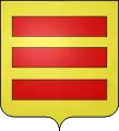 Or, três hamades gules, as armas de La Hamaide na província belga de Hainaut