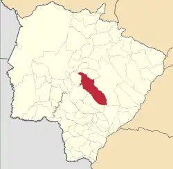 Localização de Campo Grande em Mato Grosso do Sul