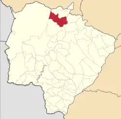 Localização de Coxim em Mato Grosso do Sul