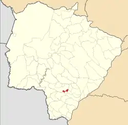 Localização de Fátima do Sul em Mato Grosso do Sul