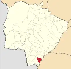 Localização de Itaquiraí em Mato Grosso do Sul