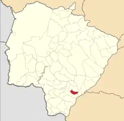 Localização de Novo Horizonte do Sul em Mato Grosso do Sul