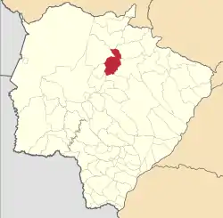 Localização de São Gabriel do Oeste em Mato Grosso do Sul
