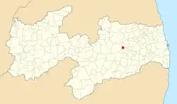 Localização de Areial na Paraíba