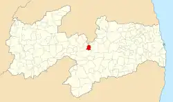 Localização de Assunção na Paraíba