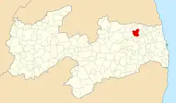 Localização de Bananeiras na Paraíba