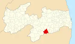 Localização de Barra de São Miguel na Paraíba