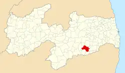 Localização de Barra de Santana na Paraíba