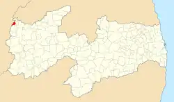 Localização de Bernardino Batista na Paraíba