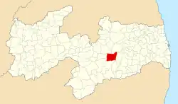 Localização de Boa Vista na Paraíba