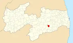 Localização do Caturité na Paraíba