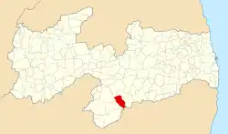 Localização de Congo na Paraíba