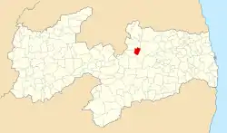 Localização de Cubati na Paraíba