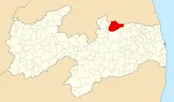 Localização de Cuité na Paraíba