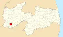 Localização de Curral Velho na Paraíba