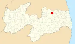 Localização de Damião na Paraíba