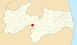 Localização de Desterro na Paraíba