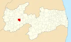 Localização de Emas na Paraíba