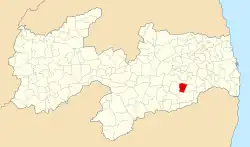 Localização de Fagundes na Paraíba