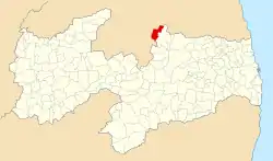 Localização de Frei Martinho na Paraíba